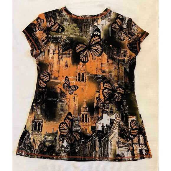 Patterned Tunic Top Ladies M - Picture 2 of 5